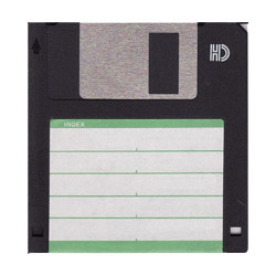 A 3.5 inch floppy disk