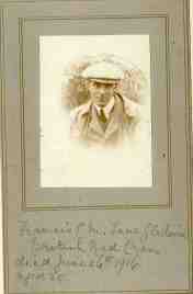 Francis Fane-Gladwin, British Red Cross, died from illness brought on as a ambulance driver on the Western Front. Brother of Ralph (above)