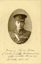 Frederick Raikes, killed in Mesopotamia in 1917. Aged 41