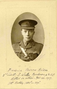 Frederick Raikes, killed in Mesopotamia in 1917. Aged 41